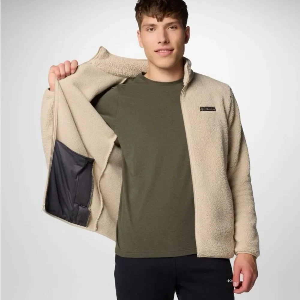 Columbia Men's Rugged Ridge II Full Zip Sherpa Fleece - XL, Ancient Fossil, NEW‎